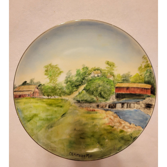 Vtg Cherry Blossom Fine China Olmsteads Mill by Marie Chandler Collectible Plate - Picture 5 of 14